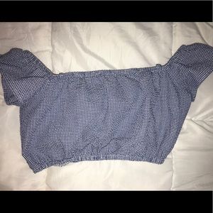 LF Blue Gingham Top